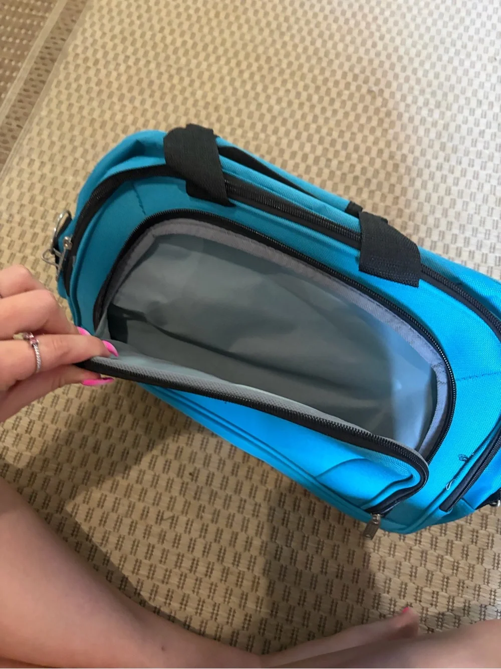 Teal Travel Duffel Bag for Men